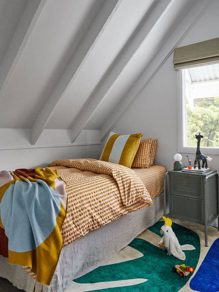 Mango Seersucker Quilt Cover: Queen