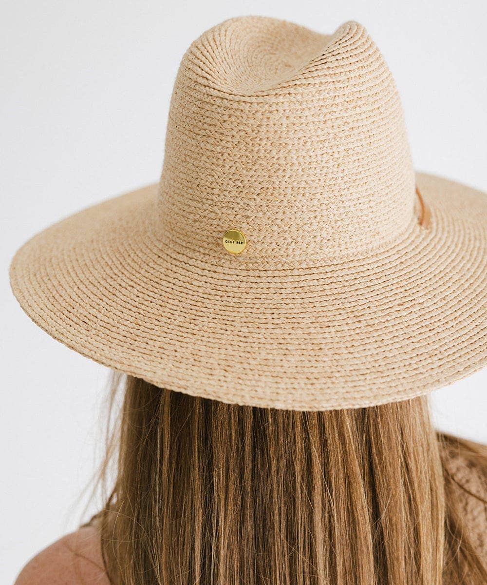 Ozzy Packable Straw Sun Hat: Natural / S/M 57