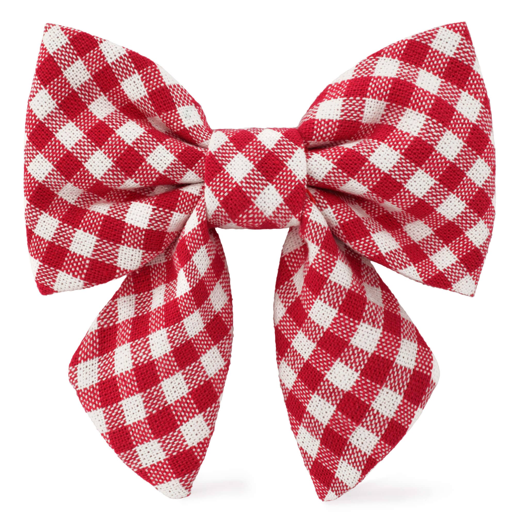 Red Gingham Lady Dog Bow: Large