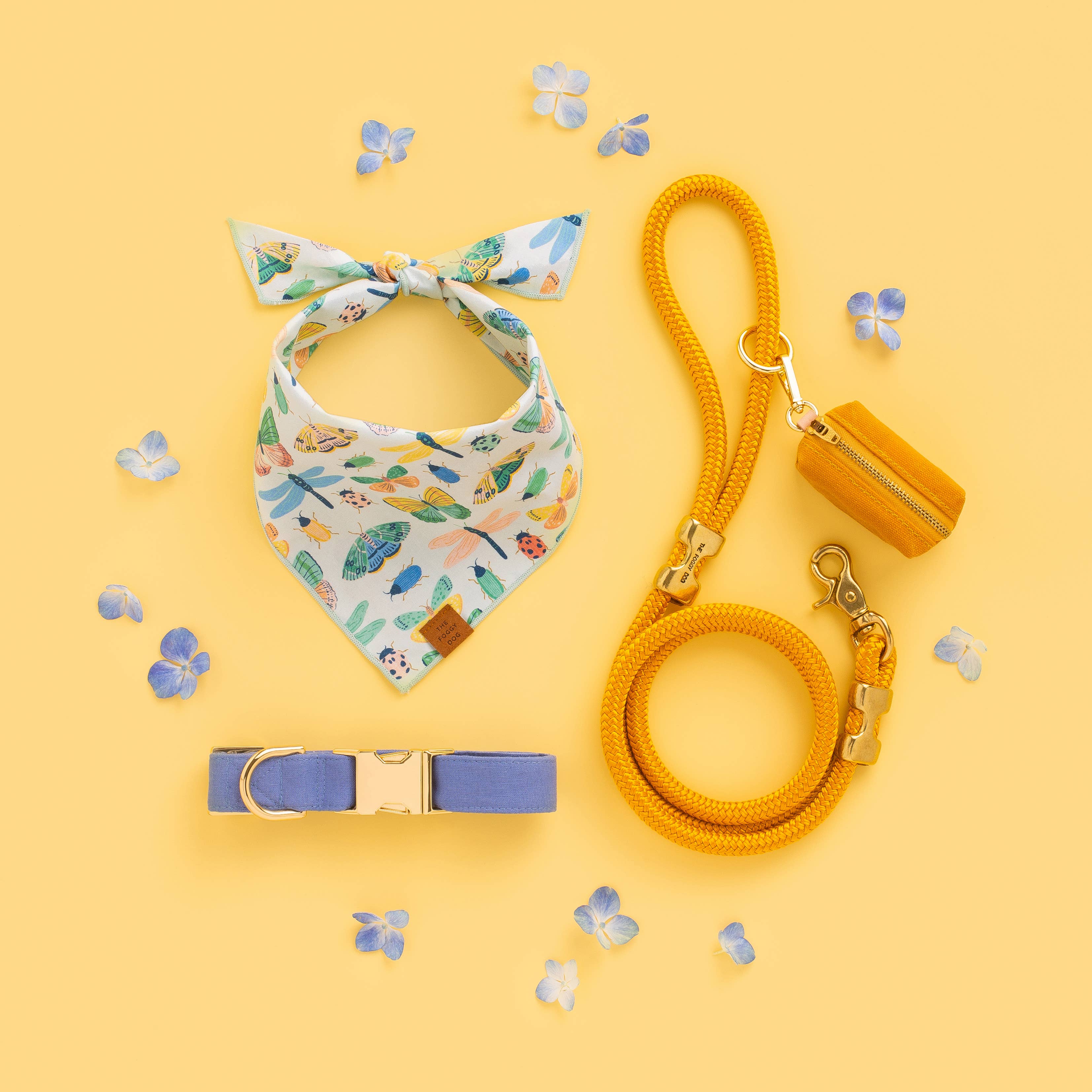 Goldenrod Marine Rope Dog Leash: 5 Feet