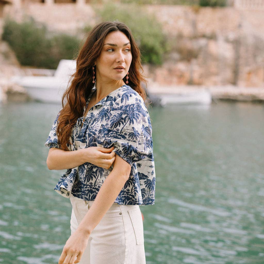 Tropical Toile Mira Top: XS