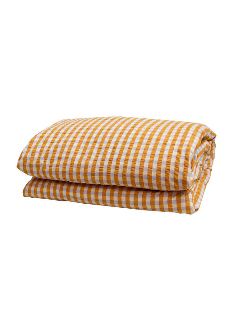Mango Seersucker Quilt Cover: Queen