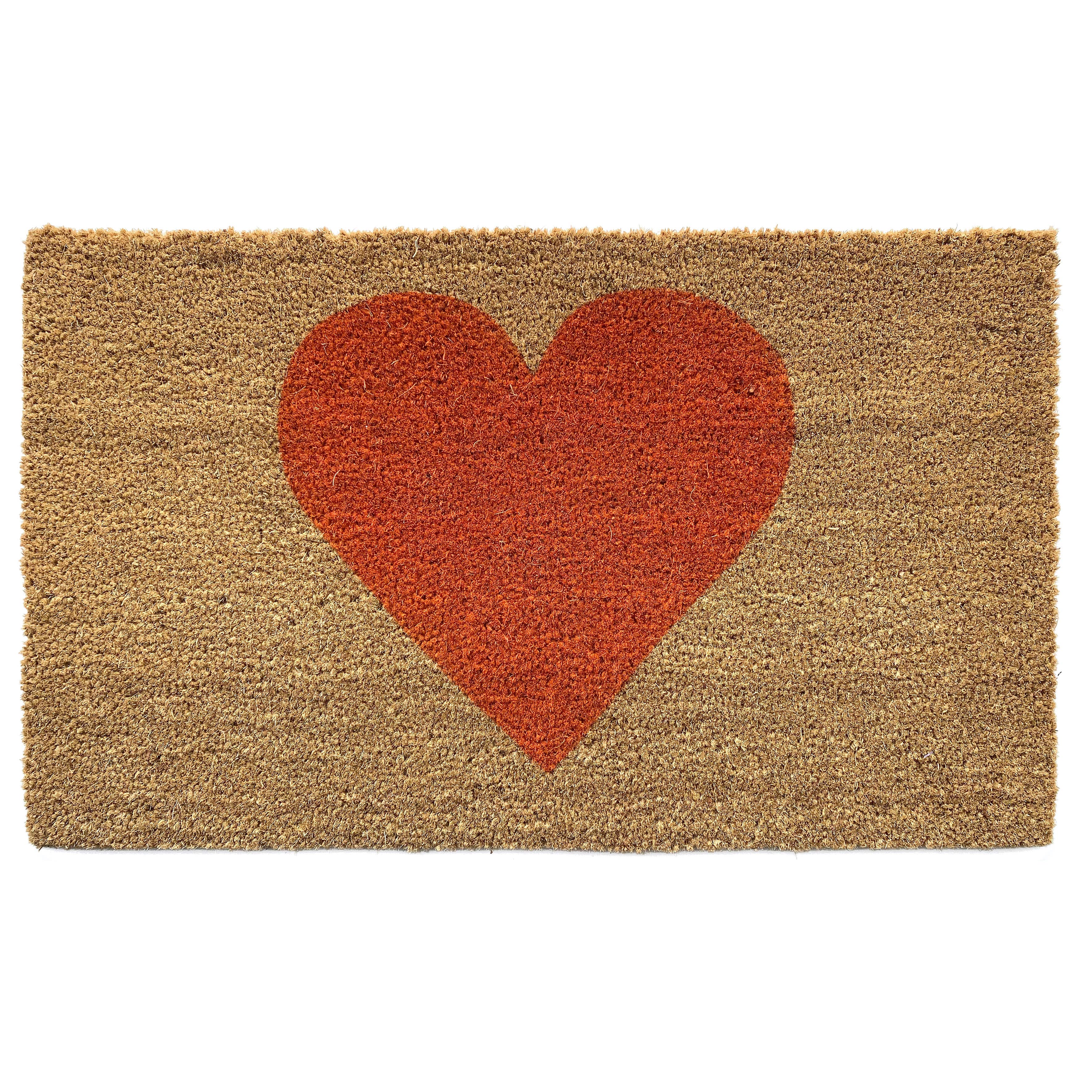 Heart Doormat: Red / 17" x 29"