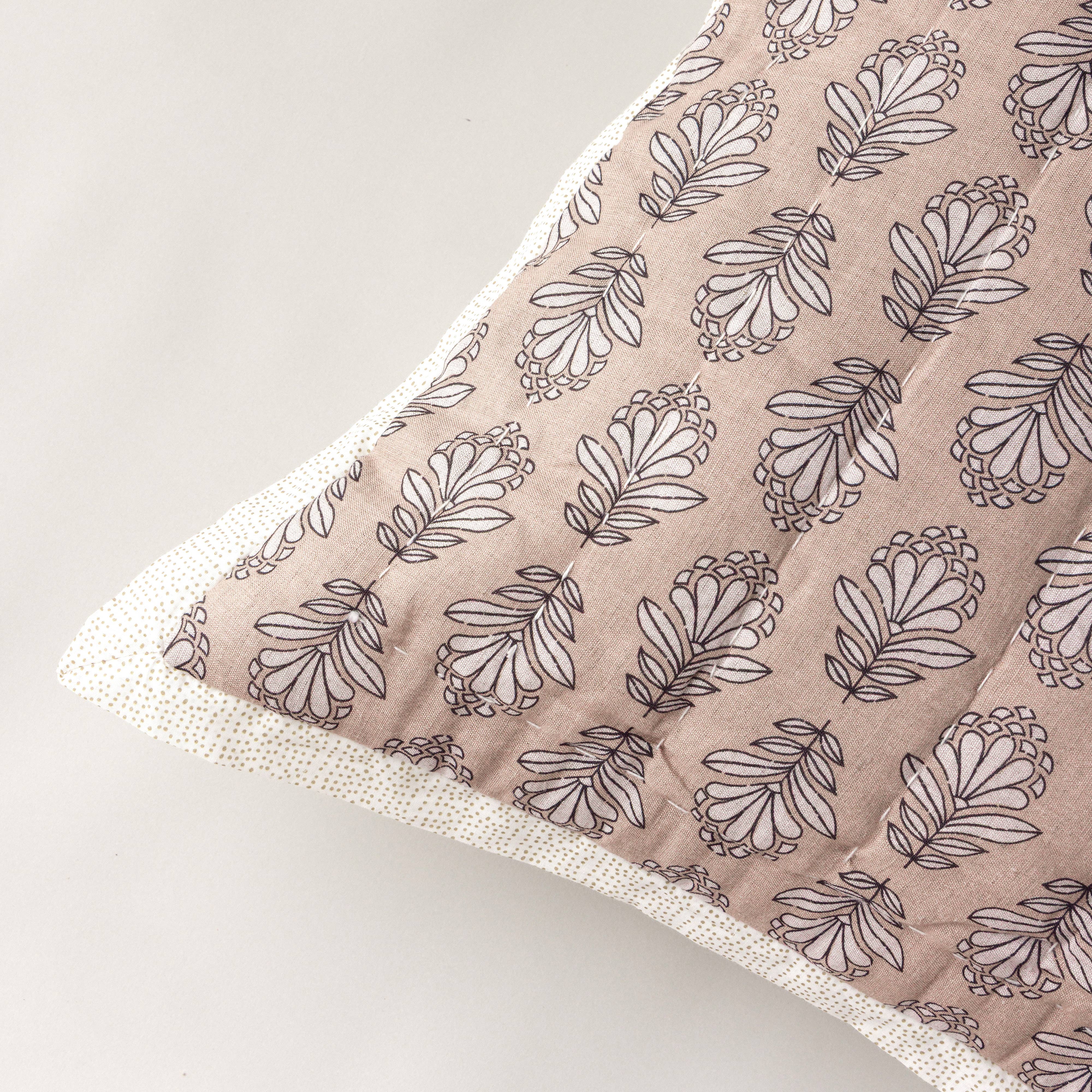 Charlie Block Print Sham: DARK GREEN / KING