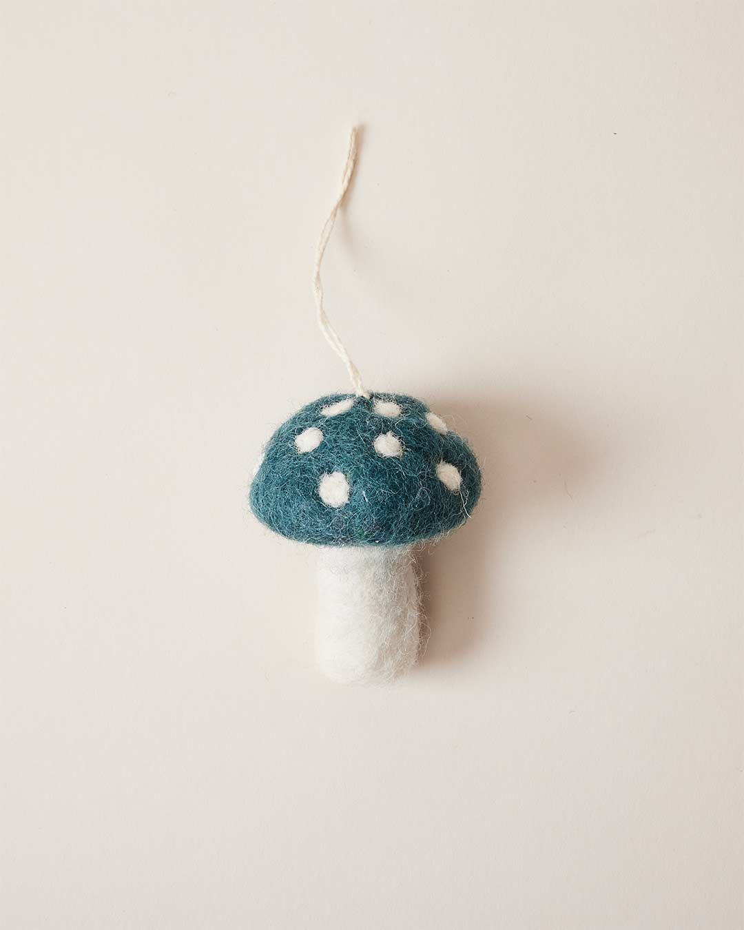 Felted Mushroom Ornament: Brown