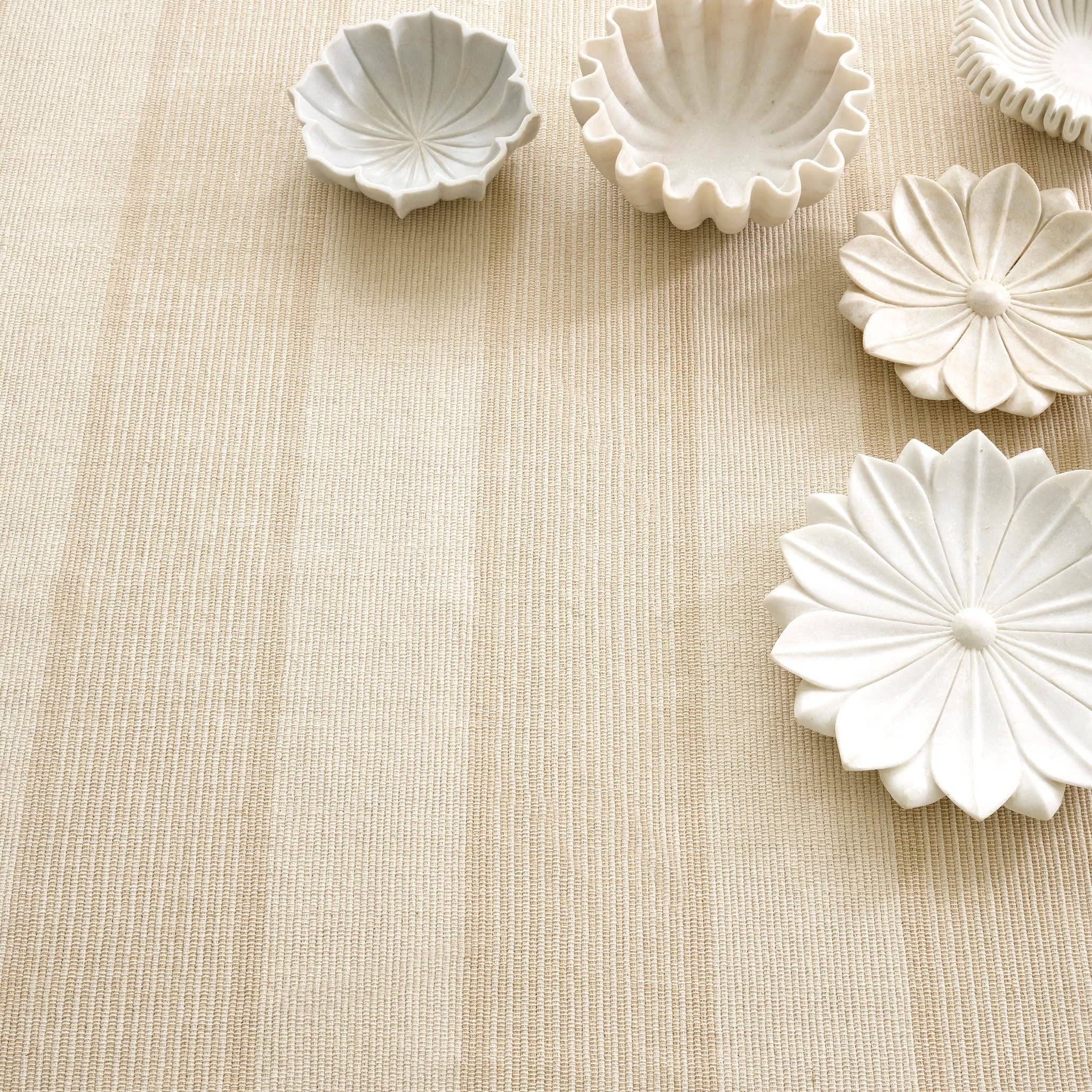 La Mirada Handwoven Cotton Rug | Wheat: 8' x 10'