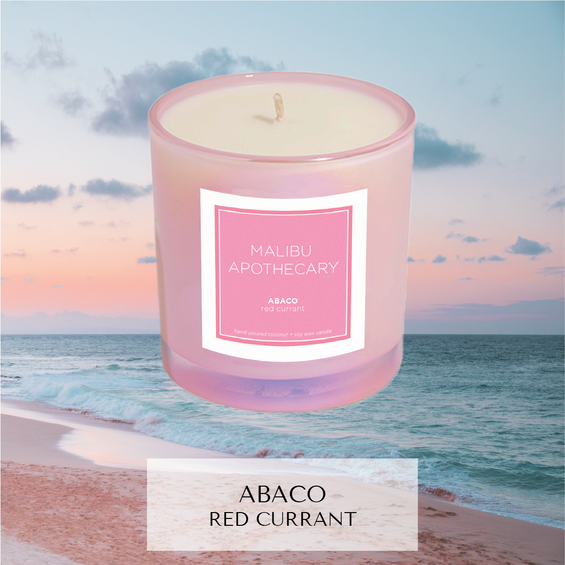 Iridescent Pink Candle: MONTAUK