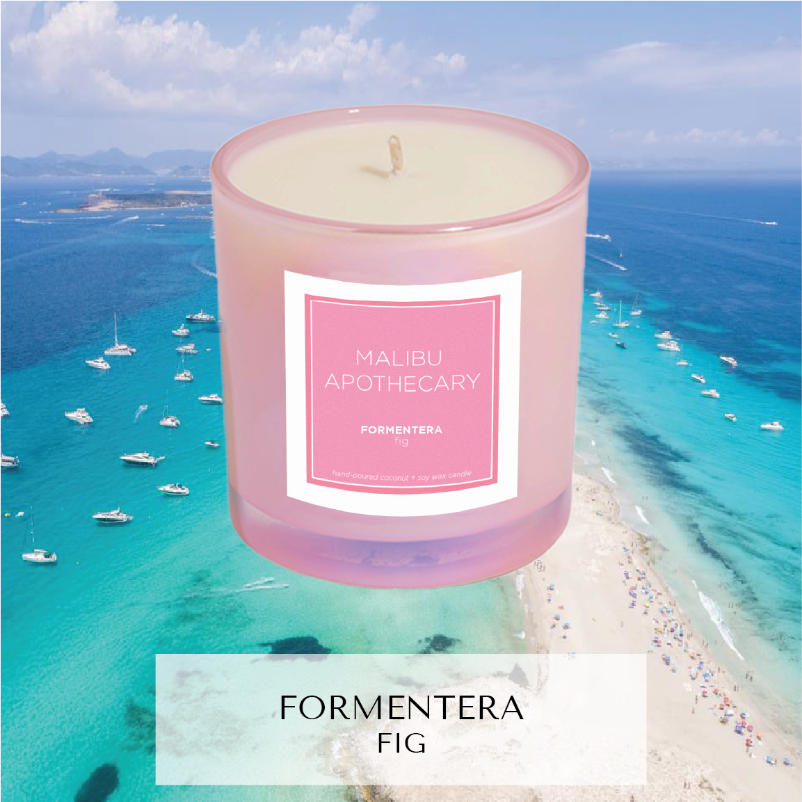 Iridescent Pink Candle: MONTAUK