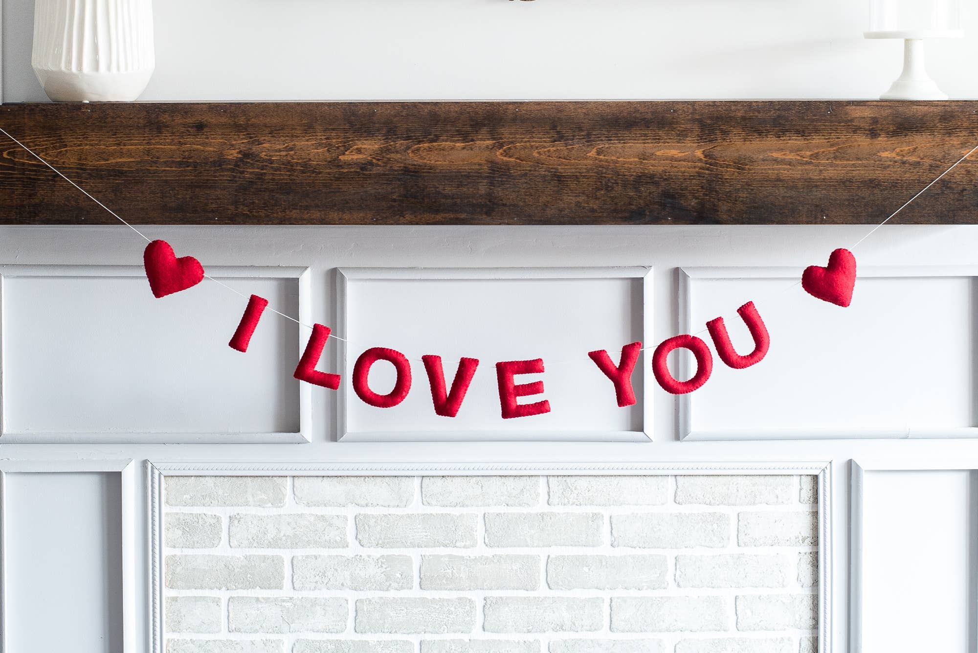 (Red) I Love You Garland - Valentine's Decor