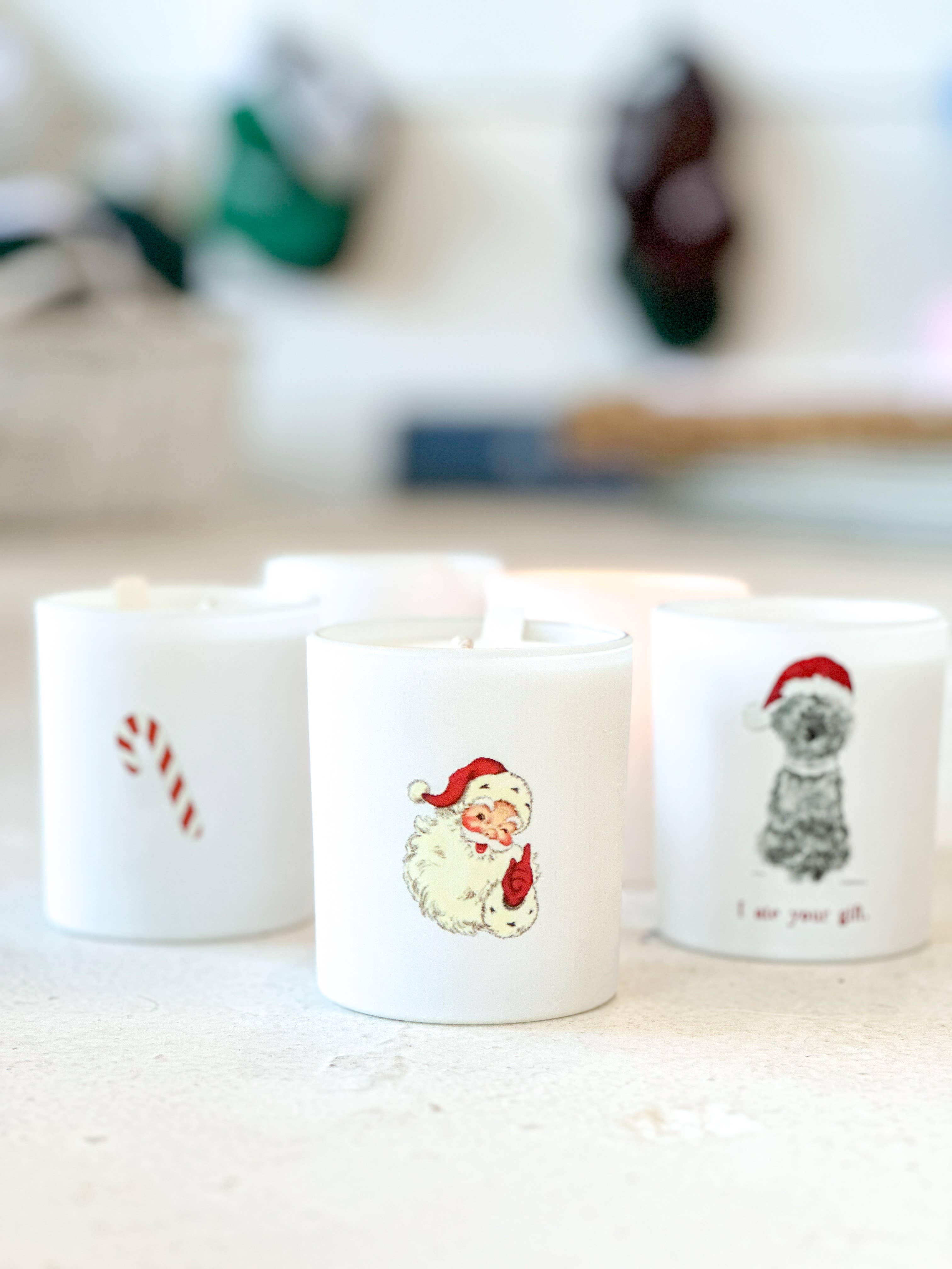 Santa Christmas Candle