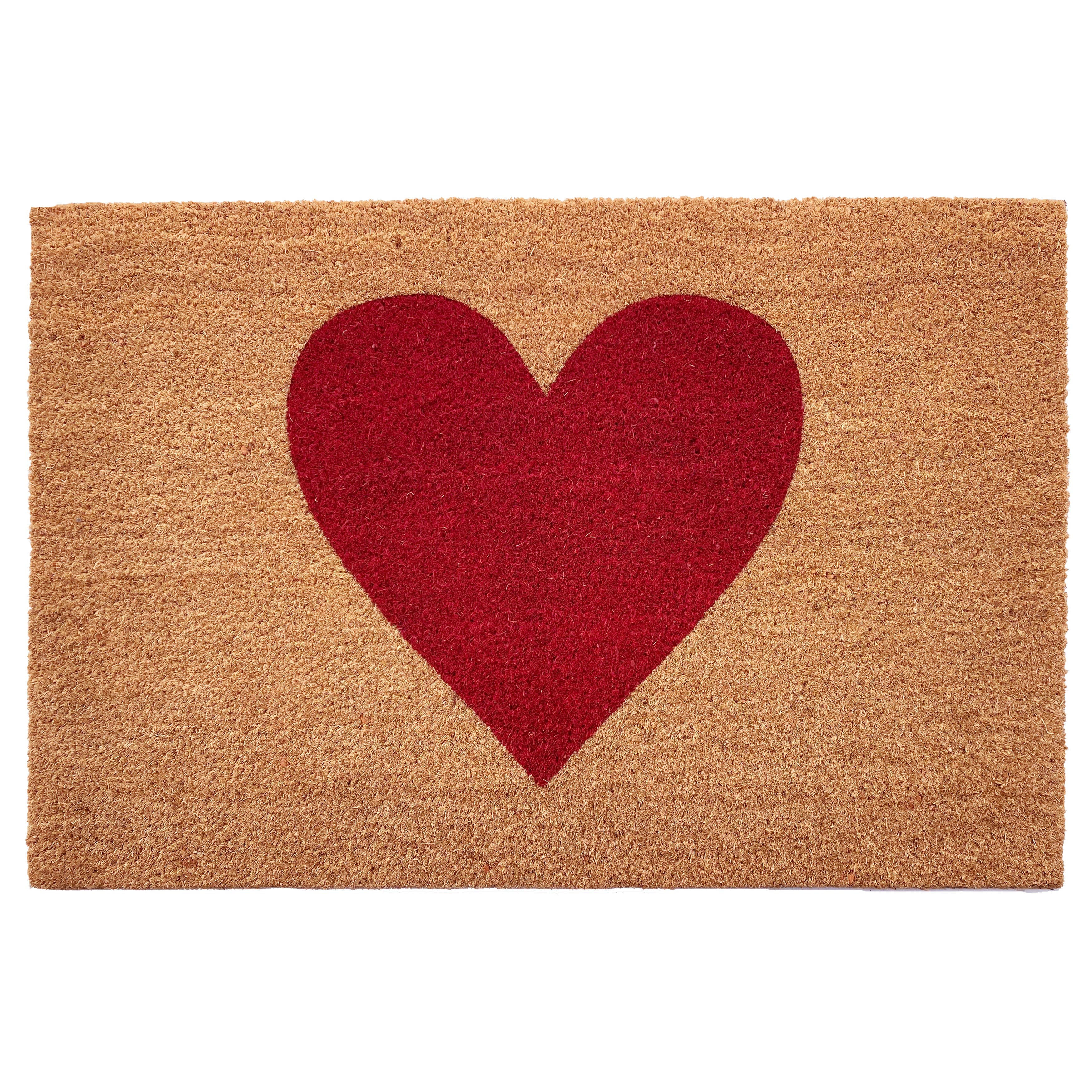 Heart Doormat: Red / 17" x 29"