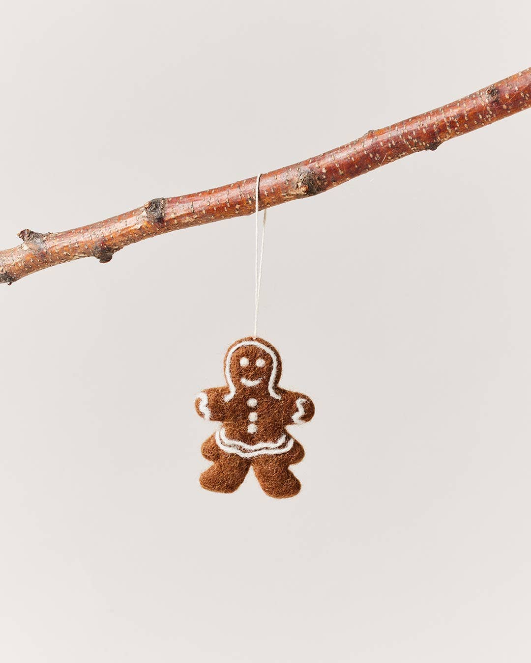 Felted Gingerbread Ornament: Gentleman