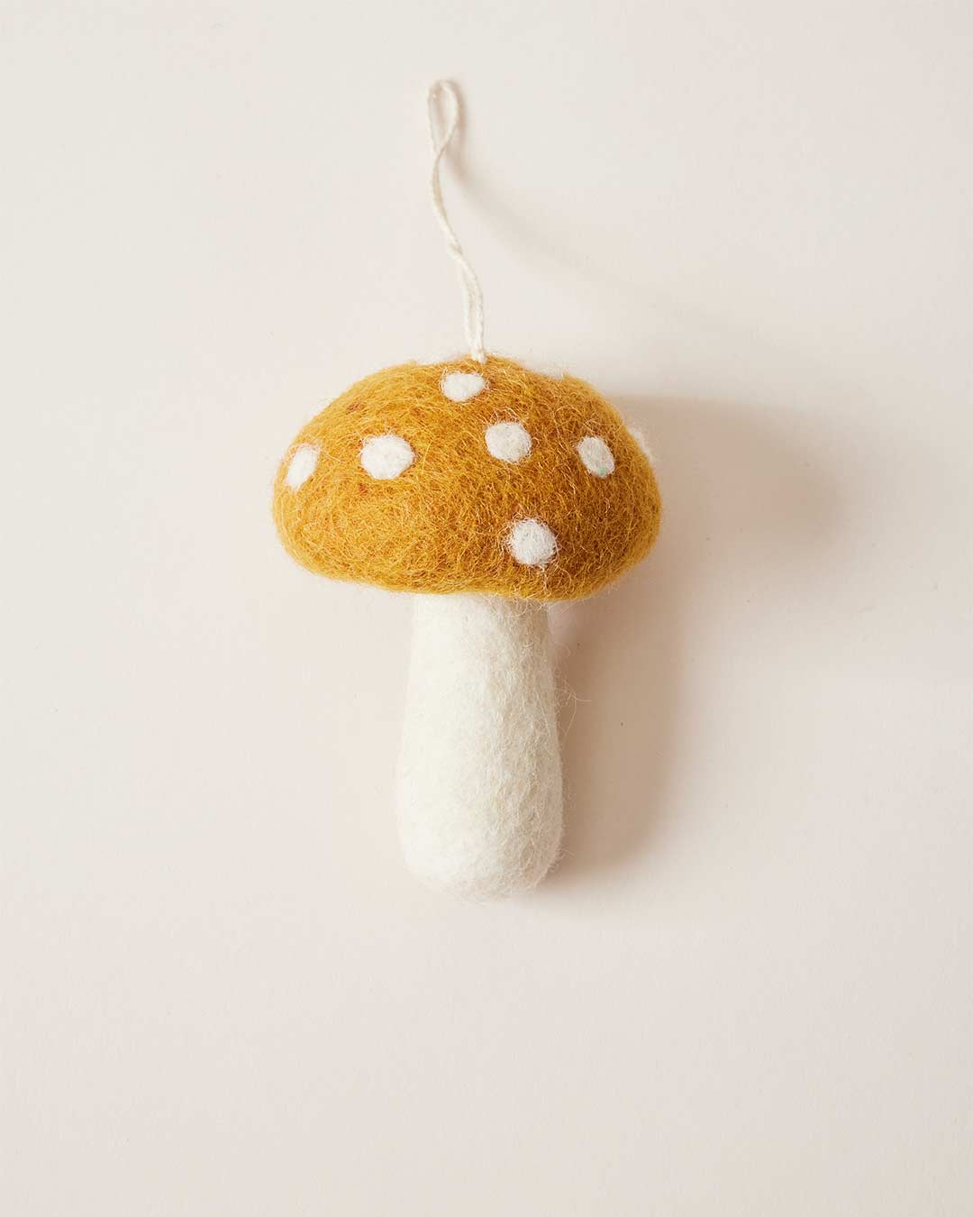 Felted Mushroom Ornament: Blush