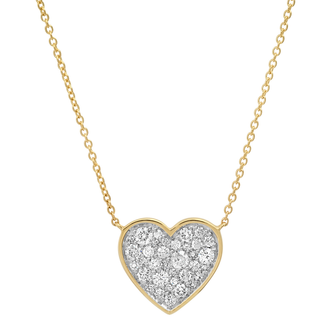 Eriness Diamond Bezel Heart Necklace
