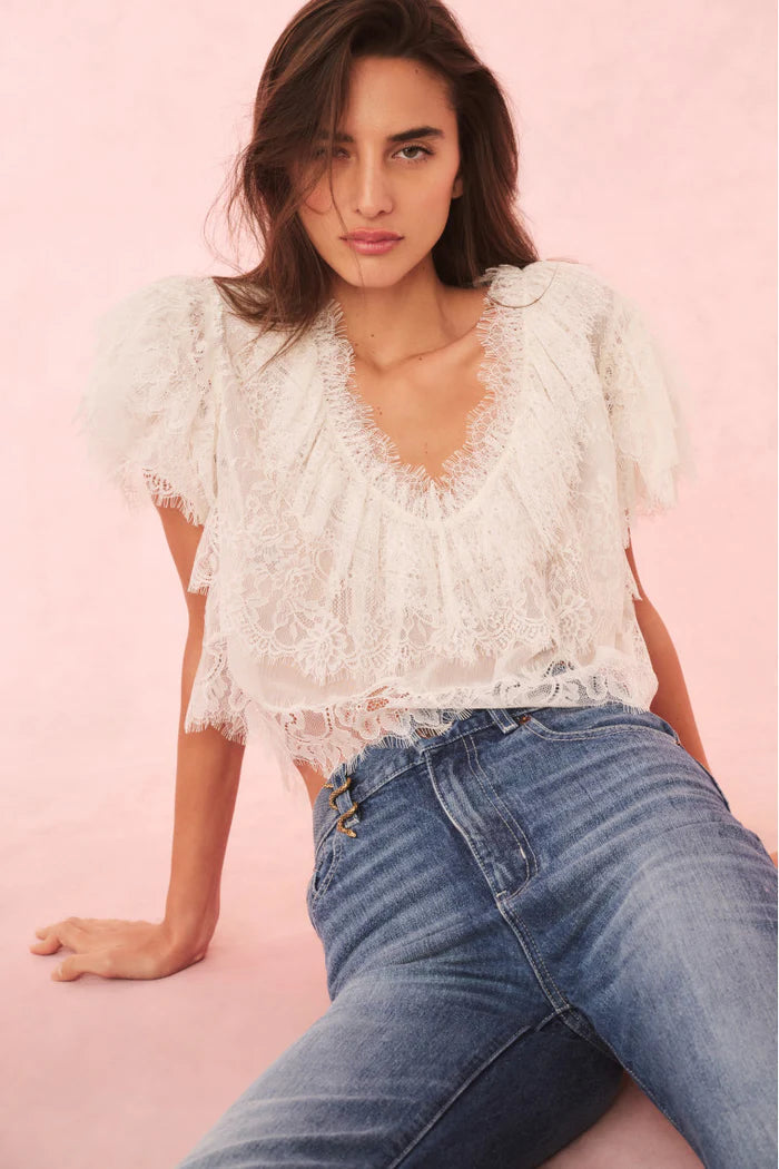 Vienne Lace Chiffon Top