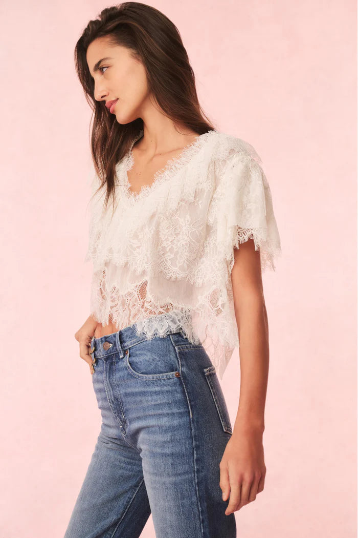 Vienne Lace Chiffon Top