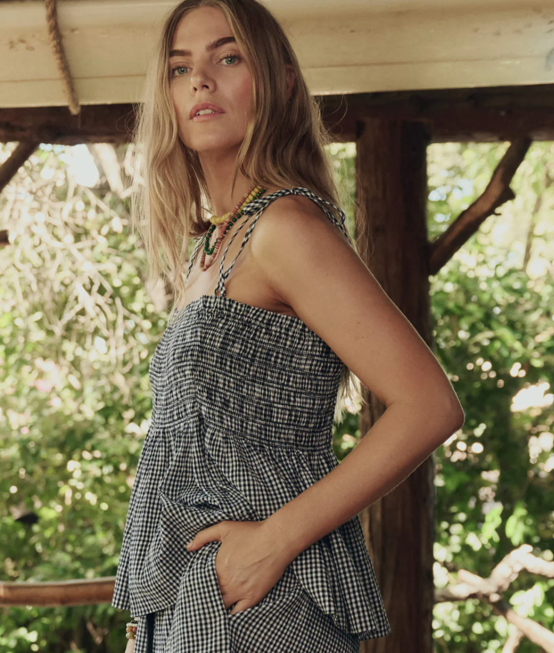 THE TIDE SMOCKED TOP
