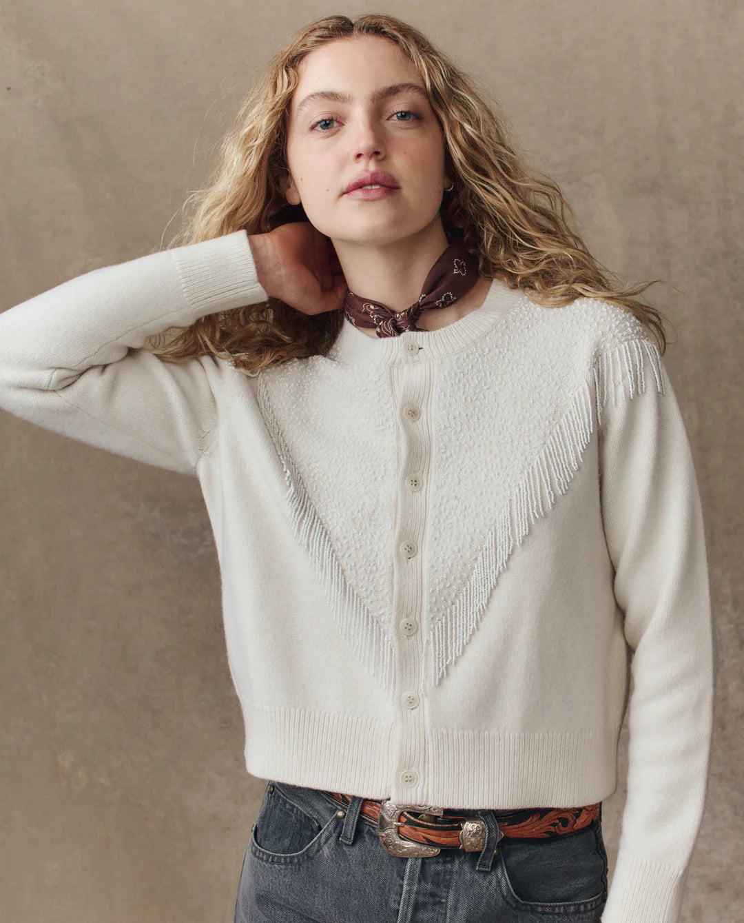 THE BEADED FRINGE CARDIGAN