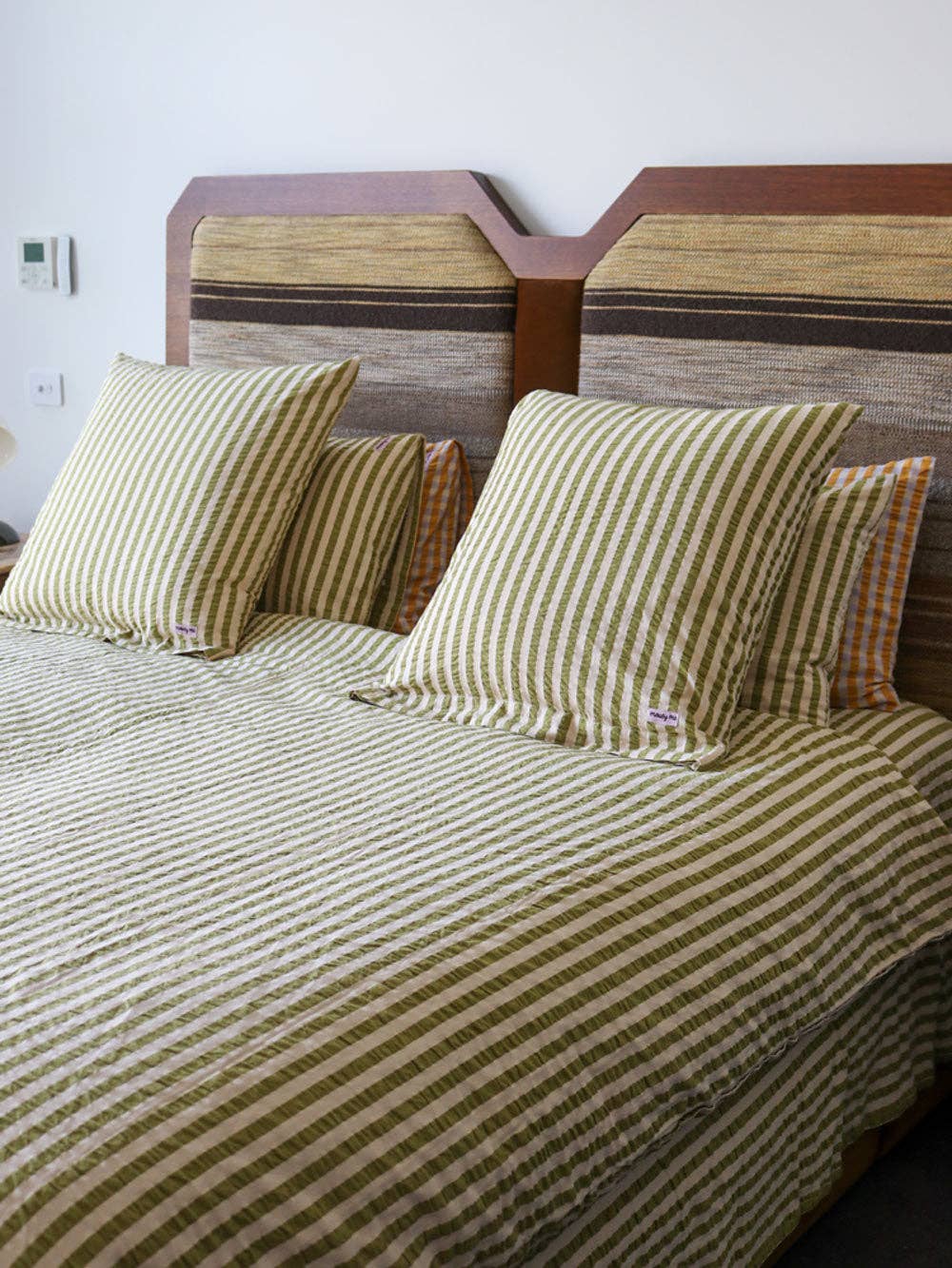 Pistachio Seersucker Quilt Cover: Queen