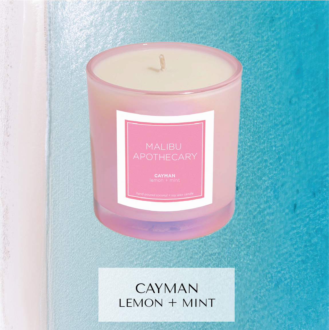 Iridescent Pink Candle: MONTAUK
