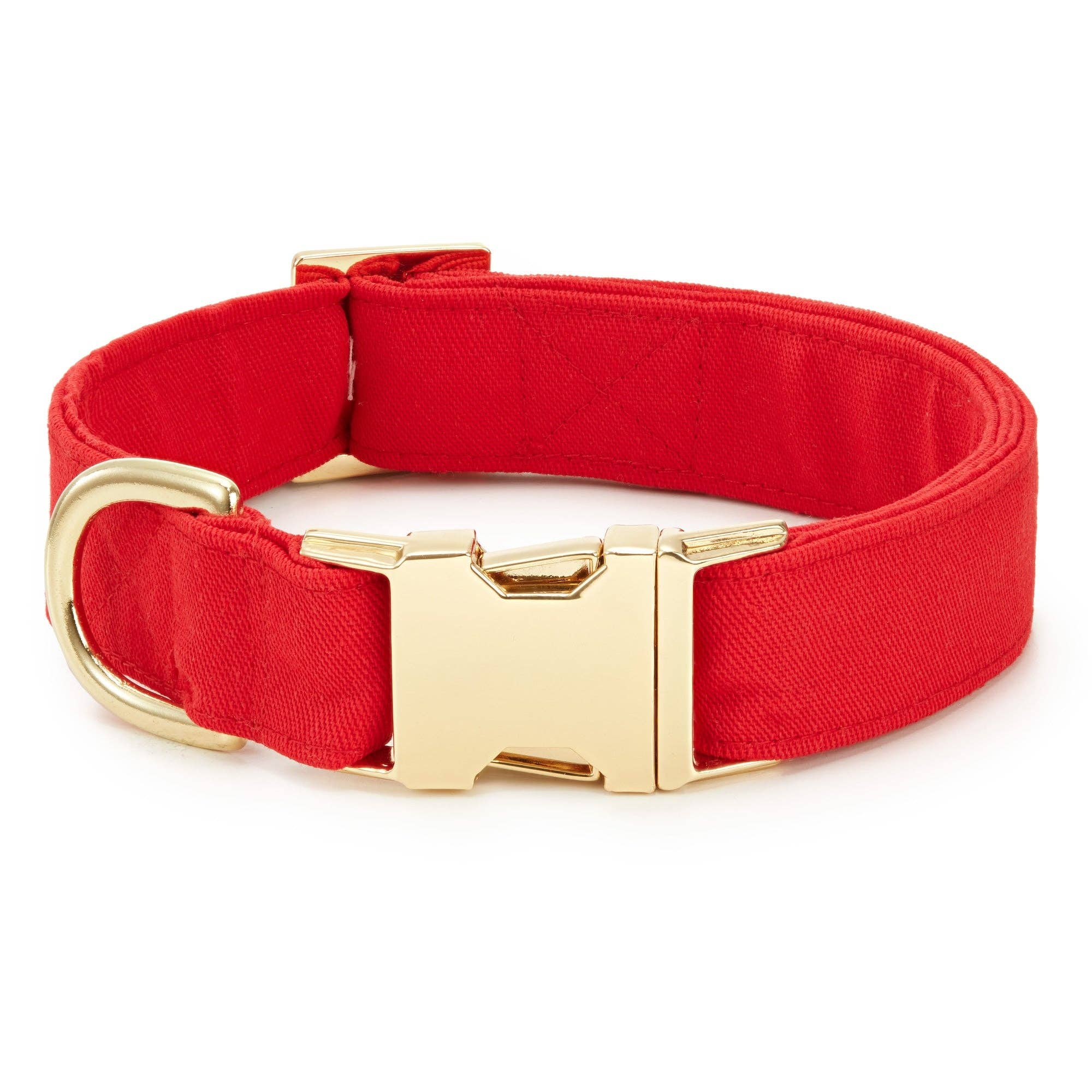 Ruby Dog Collar: M / Gold