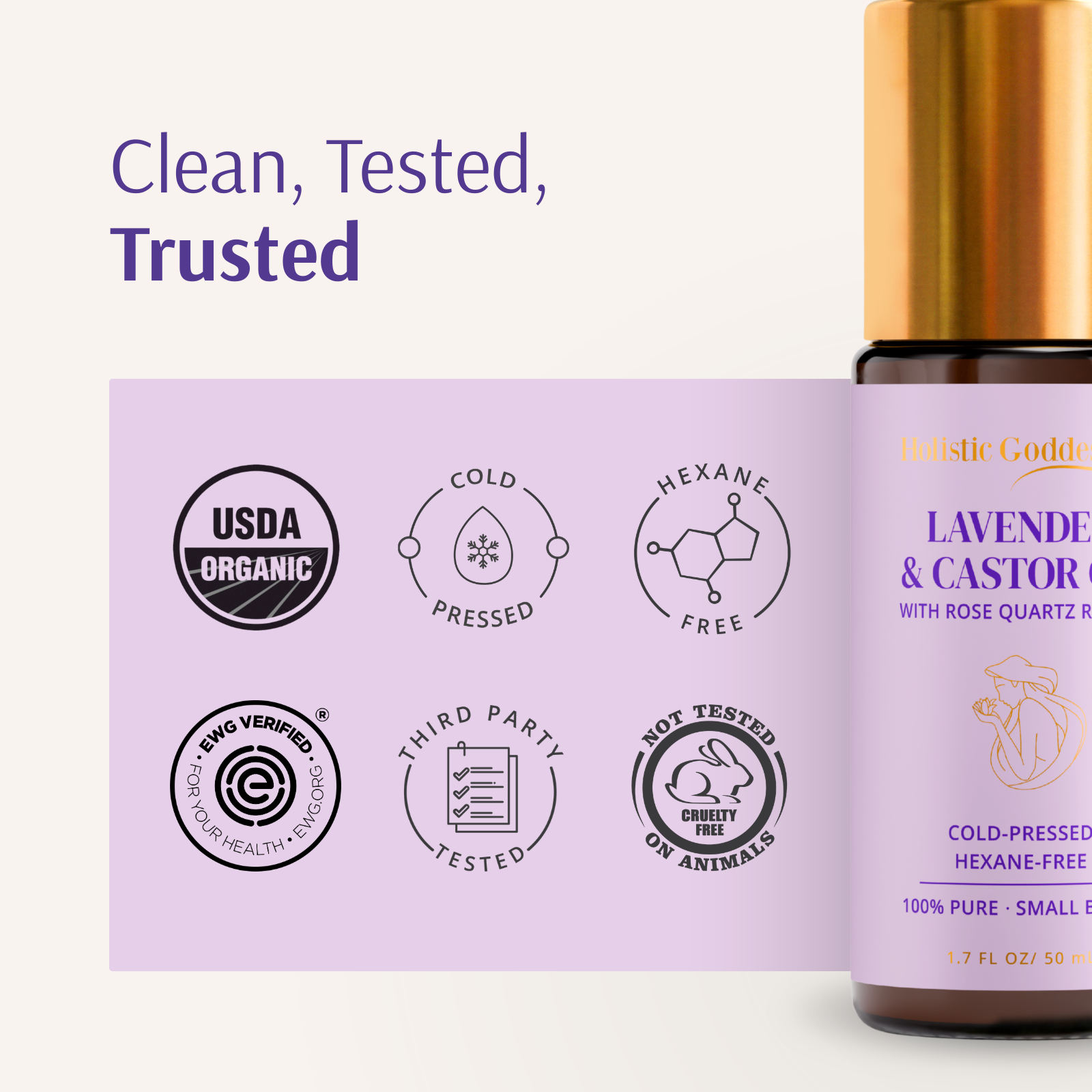 Organic Castor Oil Roll-on With Lavender