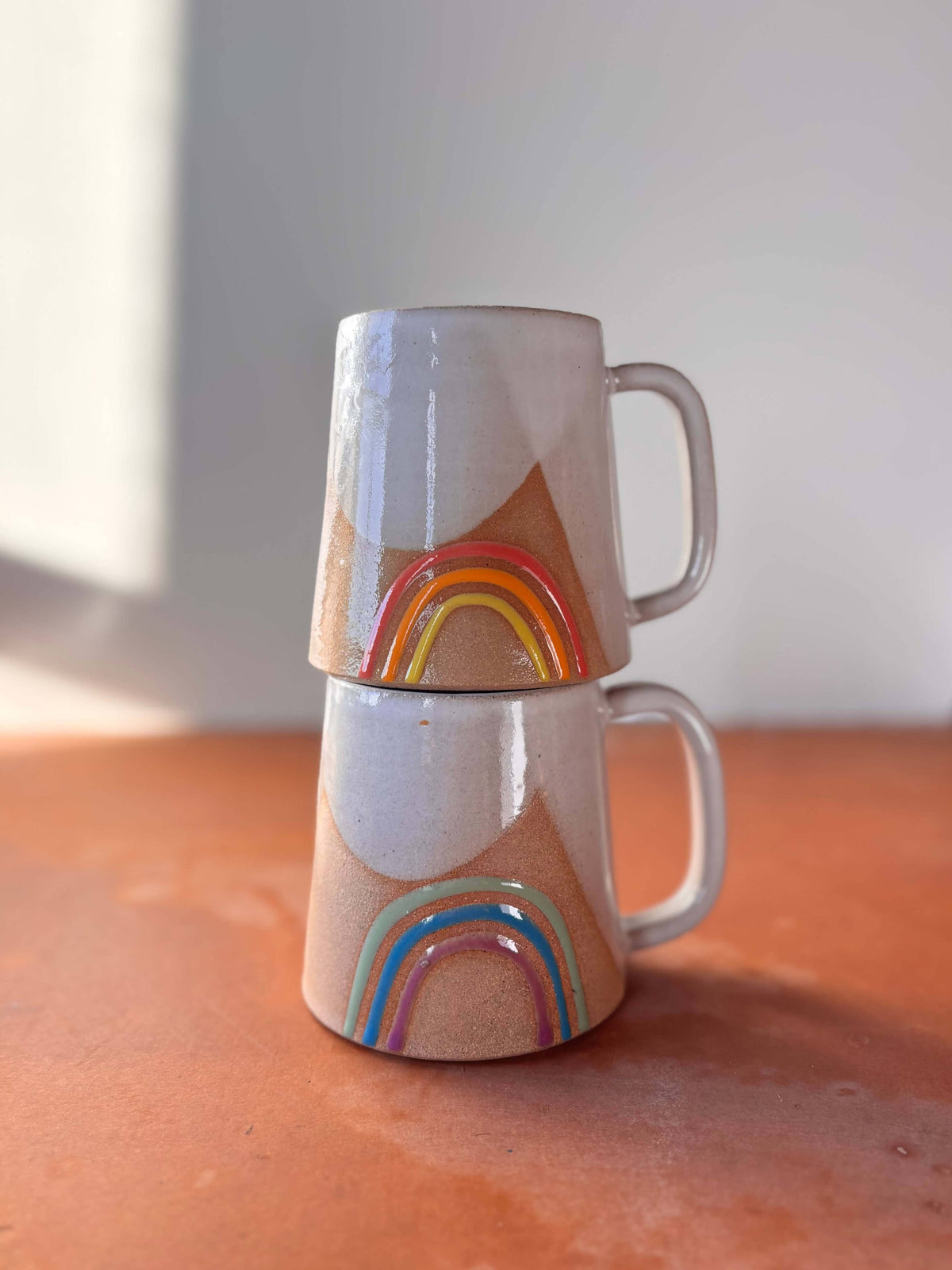 Rainbow Mug Handmade Ceramic