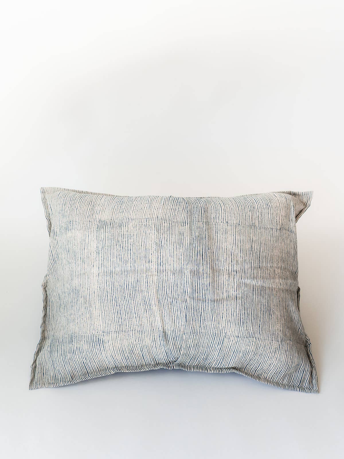 Blossom Block Print Sham: DARK BLUE / KING