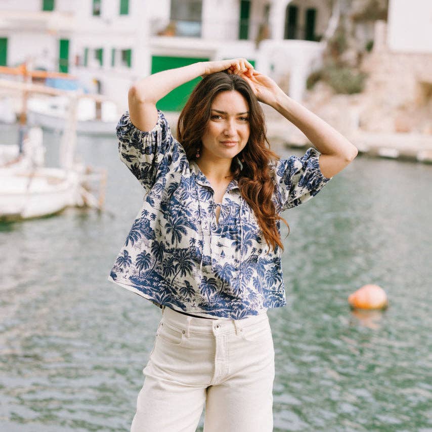 Tropical Toile Mira Top: XS