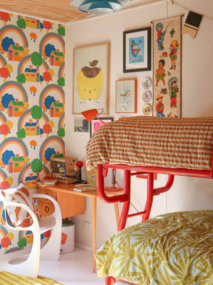 Honey Blue Seersucker Quilt Cover: Queen