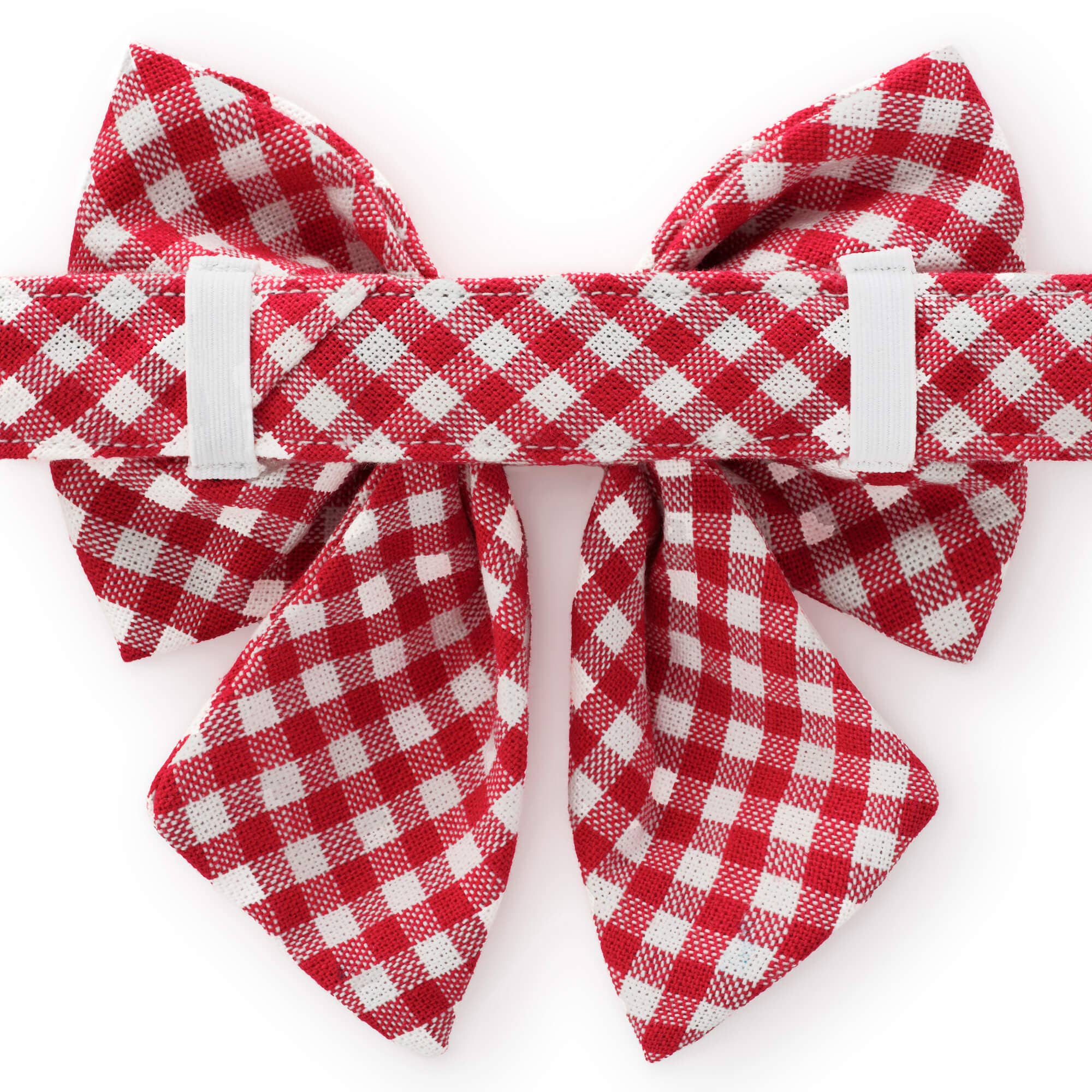 Red Gingham Lady Dog Bow: Large