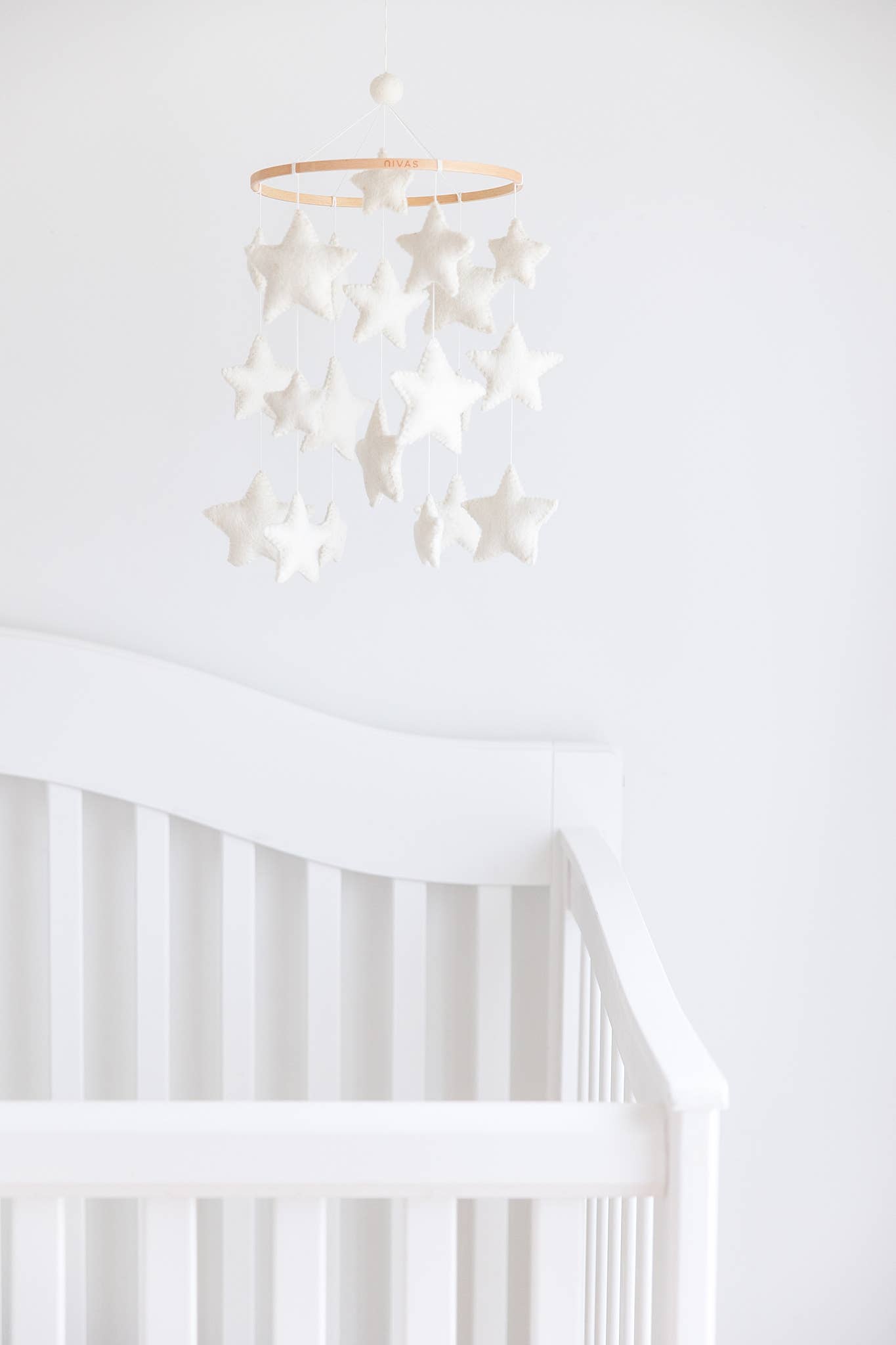 White Star Crib Mobile - Handmade Baby Gifts