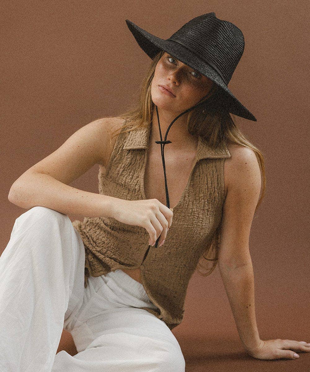 Ozzy Packable Straw Sun Hat: Natural / S/M 57