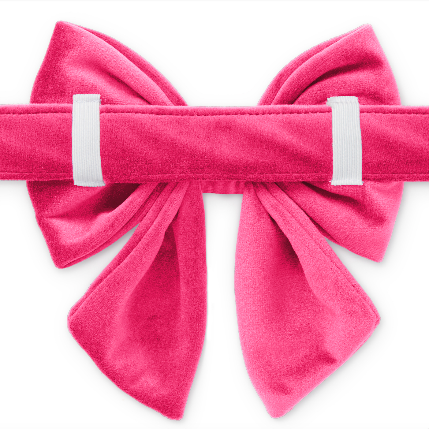 Hot Pink Velvet Lady Dog Bow: Small