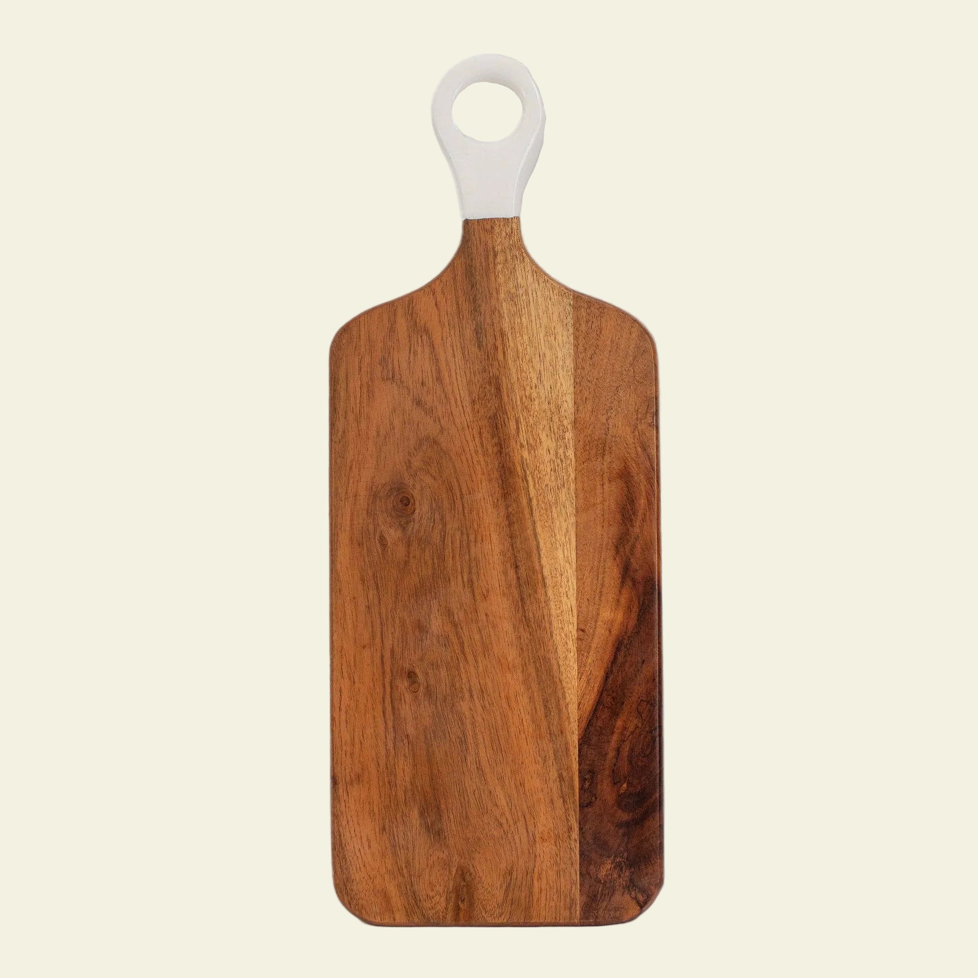 Wood+White Collection Acacia Wood Rectangle Charcuterie