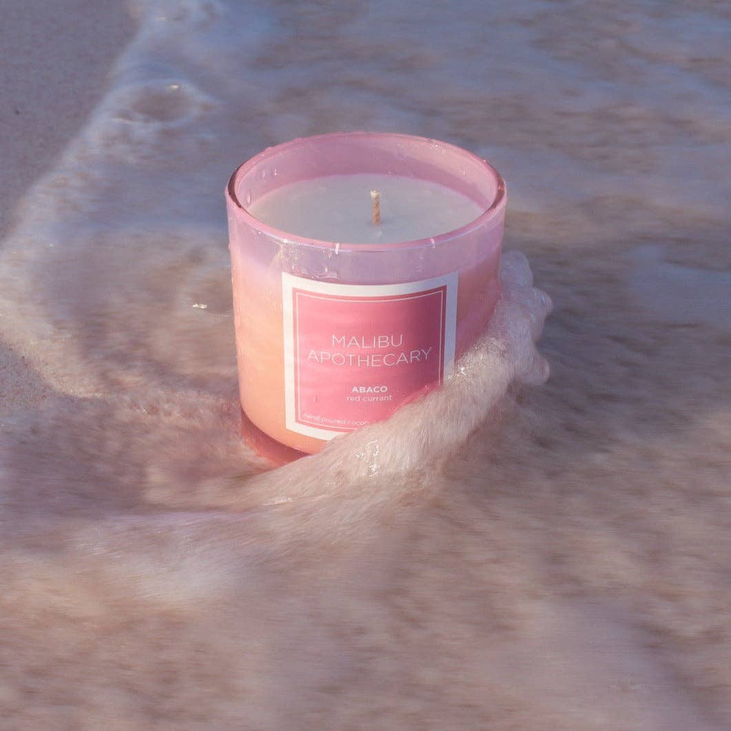 Iridescent Pink Candle: MONTAUK