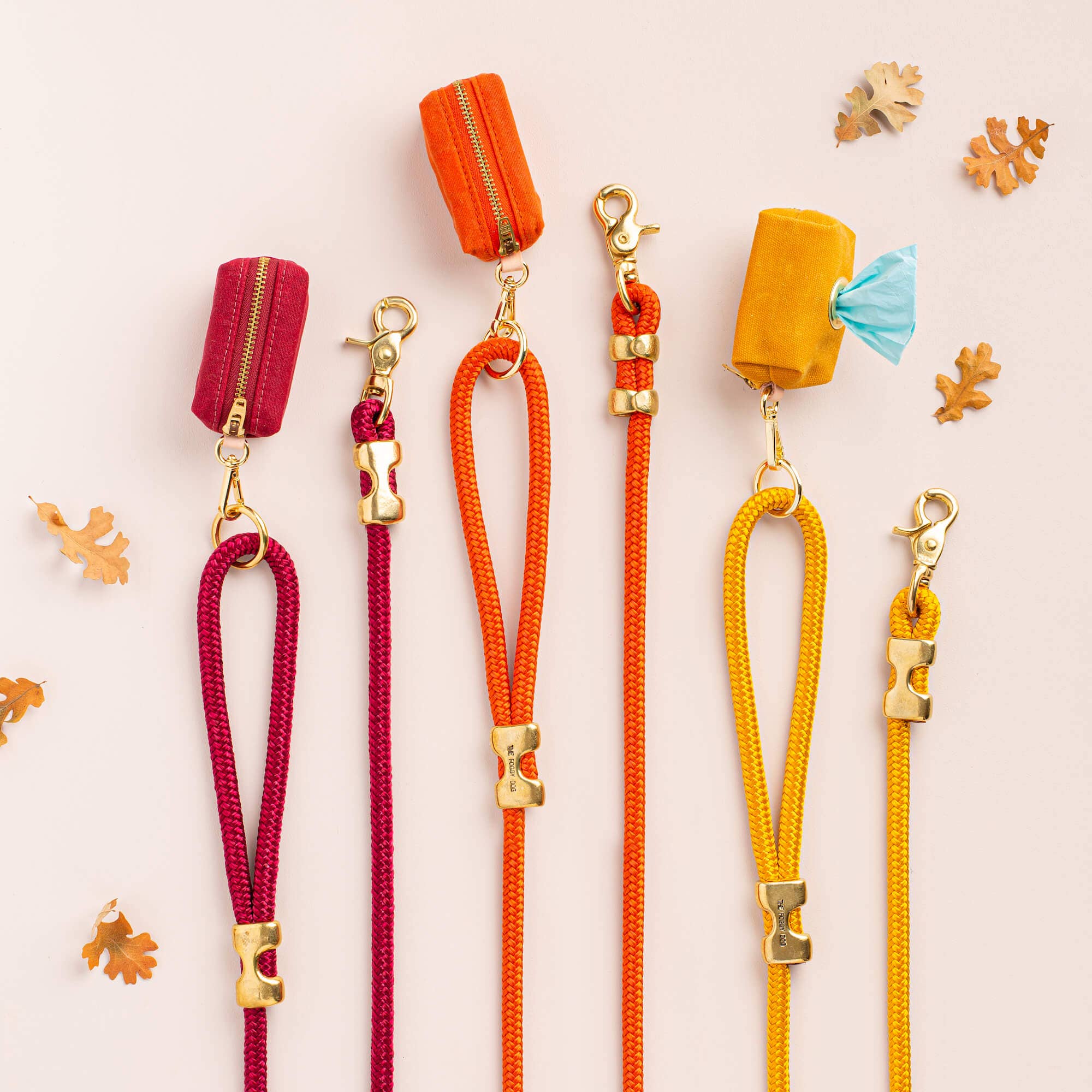 Goldenrod Marine Rope Dog Leash: 5 Feet