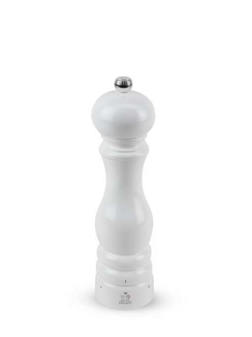 Paris U'Select Salt Mill, Wood, White Lacquer, 22 cm