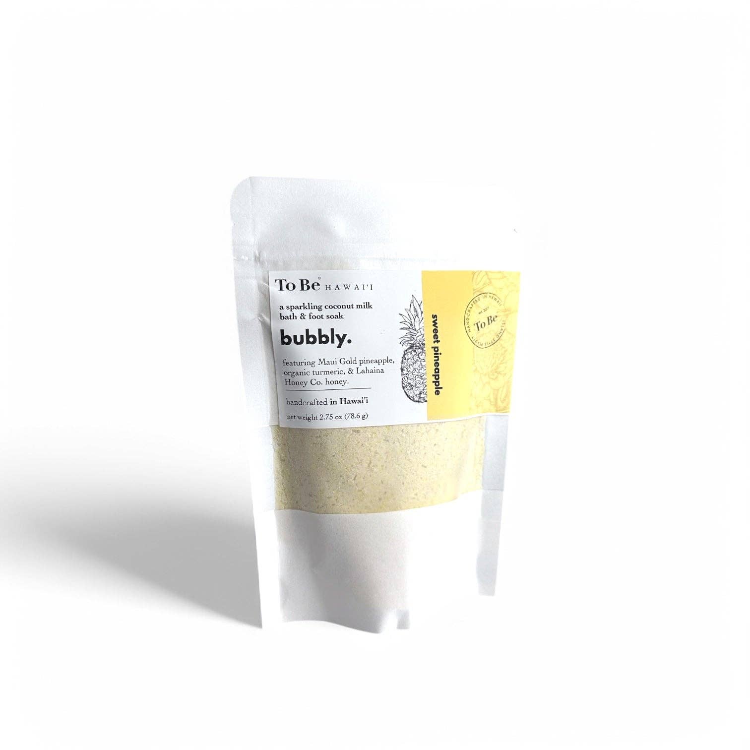 Botanical bubbly coconut milk bath.