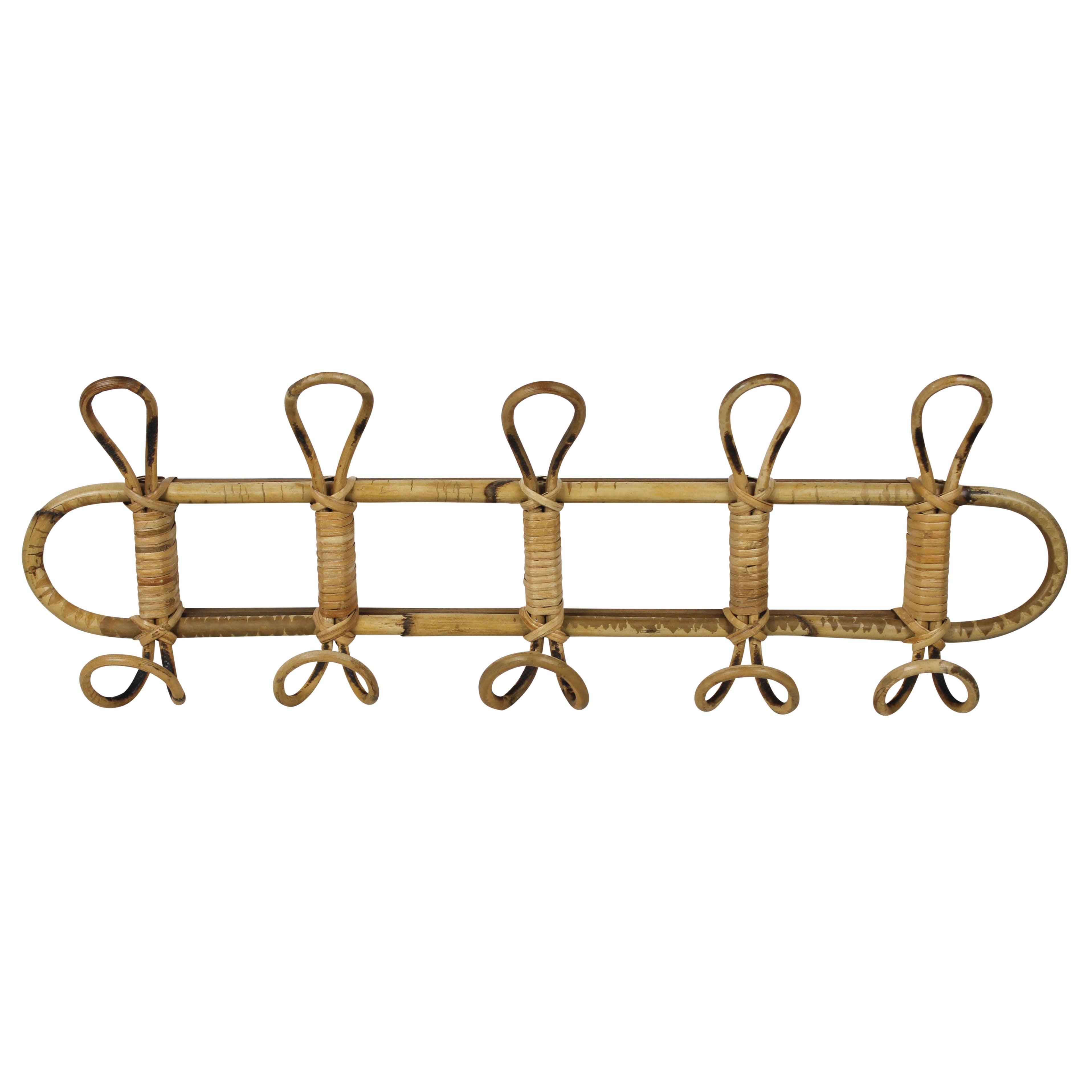 Cairo Wall Hook, Rattan  - 5 Hook