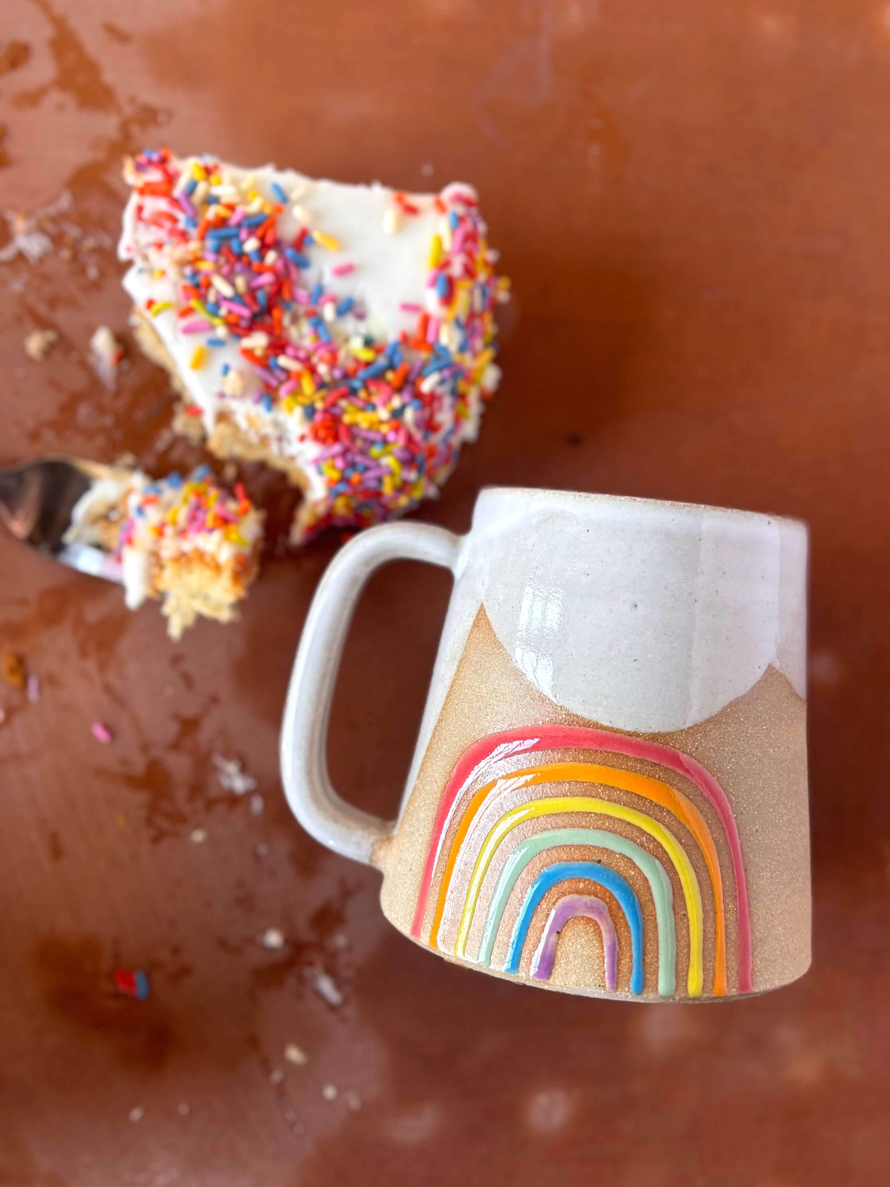Rainbow Mug Handmade Ceramic
