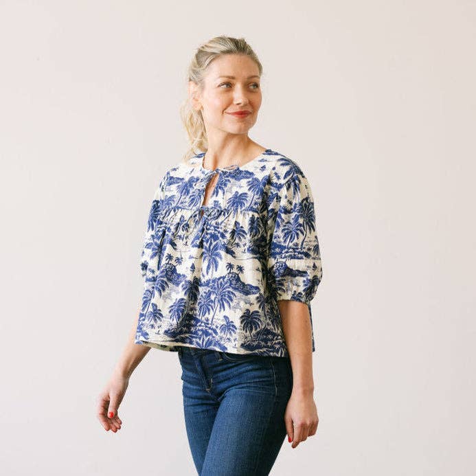 Tropical Toile Mira Top: XS