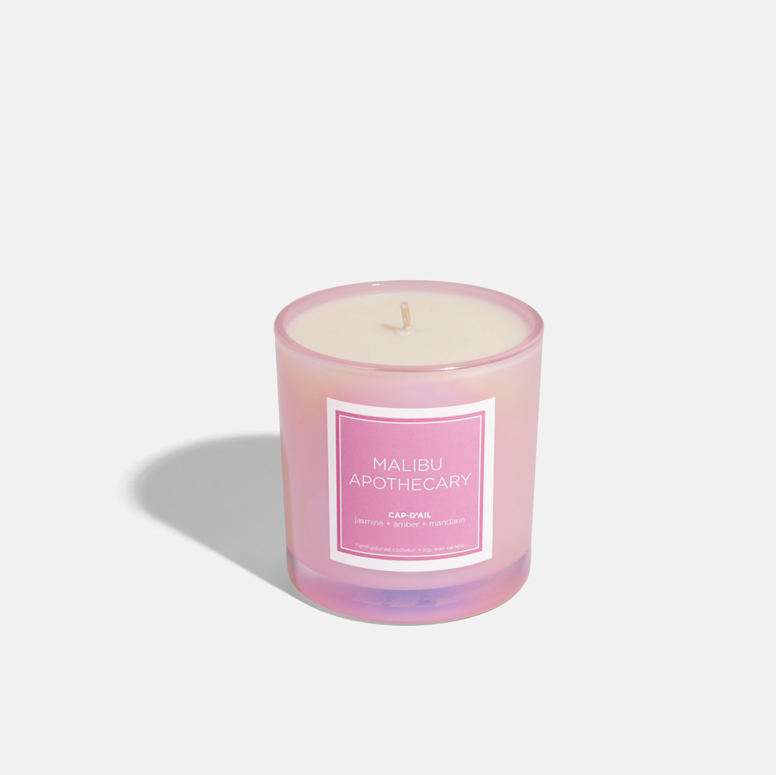 Iridescent Pink Candle: MONTAUK