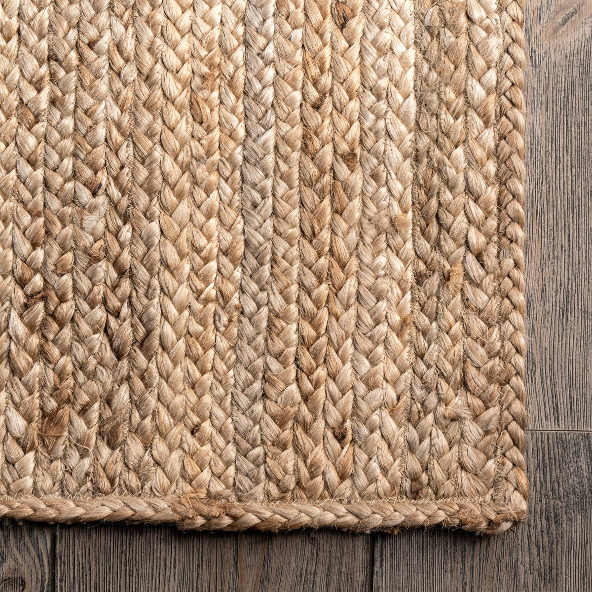 Rigo Hand Woven Farmhouse Jute Area Rug: Natural / Rectangle / 8' X 10'