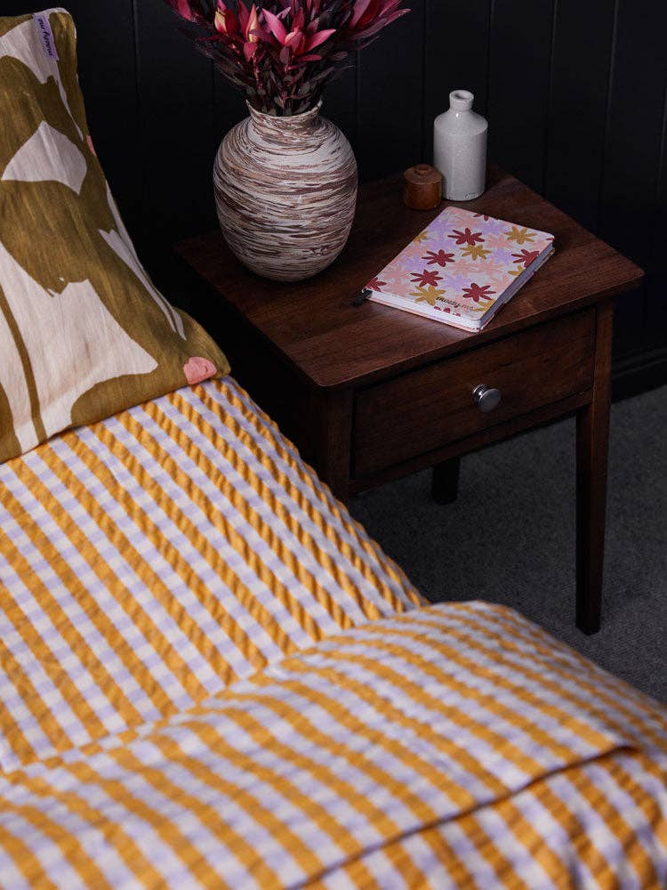 Mango Seersucker Quilt Cover: Queen