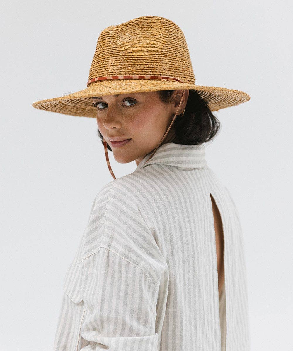 Ozzy Packable Straw Sun Hat: Natural / S/M 57