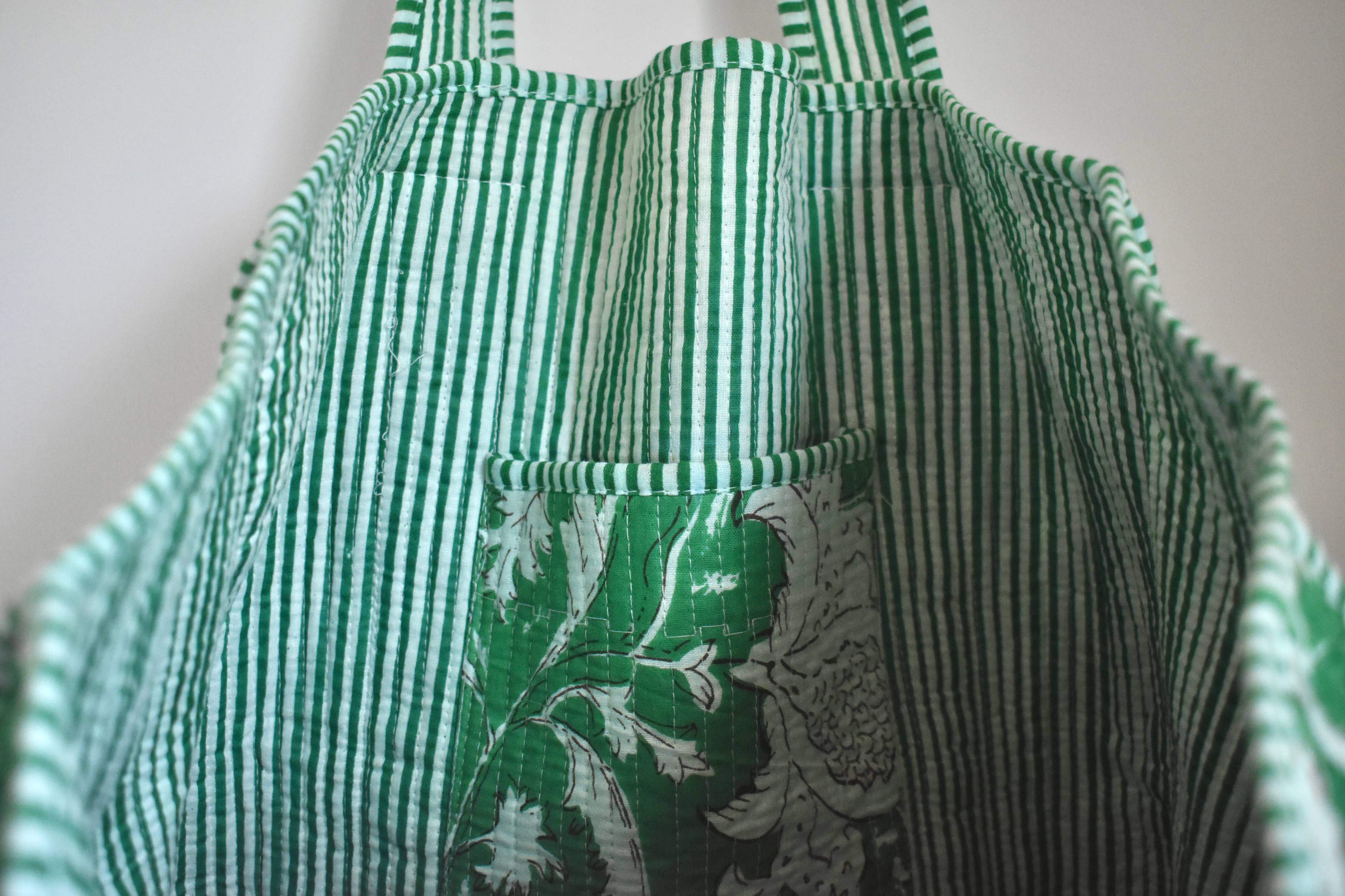 Block Print Tote Bag: Bright Pink Animal