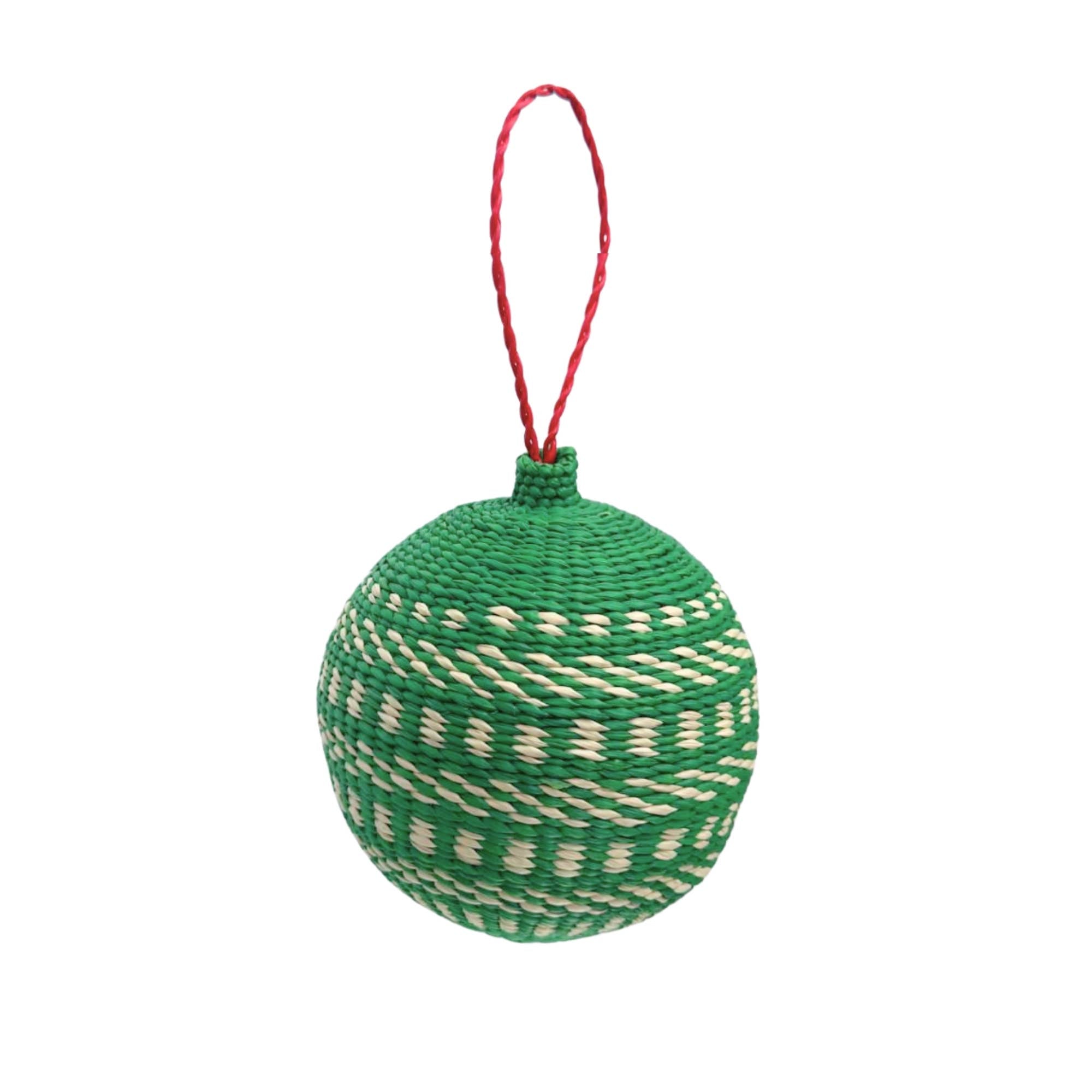 Green Whirl Christmas Ball
