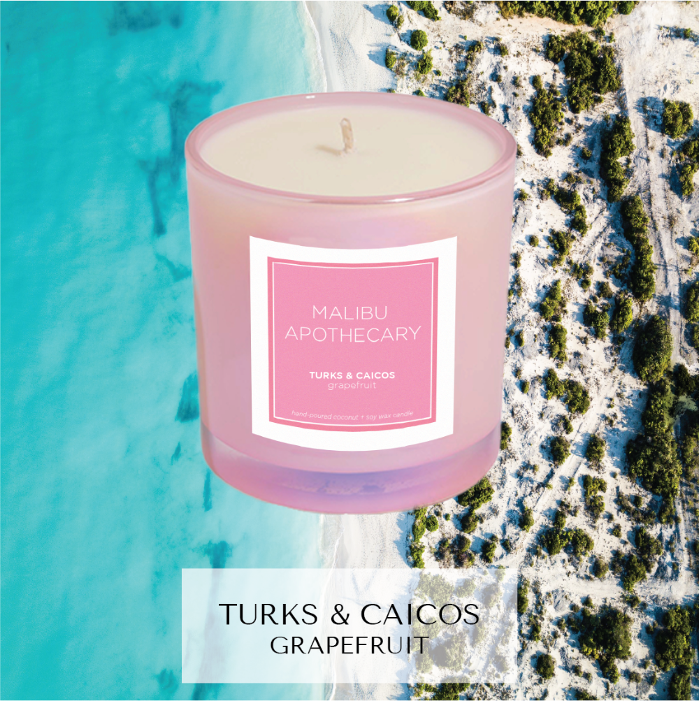 Iridescent Pink Candle: MONTAUK
