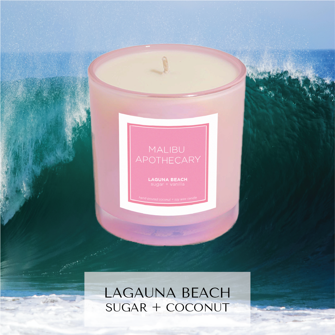 Iridescent Pink Candle: MONTAUK